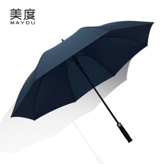 美度 MAYDU 超大三人雨伞 长柄自动开男士商务晴雨伞 抗暴风加大防风直杆雨伞 