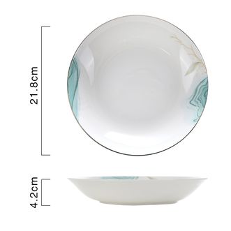 Homy  骨瓷餐具 洛丽塔 8.5英寸深盘 2件装  2024年  夏季  新款  骨瓷餐具  骨瓷热菜盘