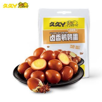 久久丫  卤香鹌鹑蛋 铁蛋五香味熟食办公室休闲零食小袋独立包装 卤香鹌鹑蛋156g*2袋