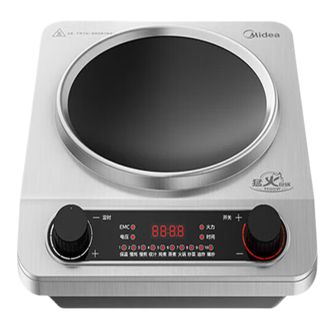 美的/Midea  凹面电磁炉家用3500W大功率凹面商用电磁灶多功能炒菜凹槽型一体防水电磁灶台精准控温 MC-E35D1\凹灶电磁炉