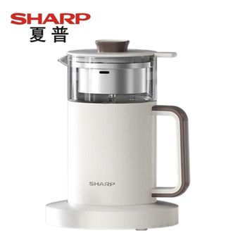 夏普/Sharp  养生壶 多功能喷淋式煮茶器 迷你花茶壶烧水壶 5大精煮模式 可调保温温度 KP-MT05L-W  白色 0.55L