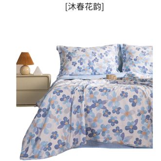蚕花娘娘  夏凉被蚕丝被100蚕丝全棉空调被被子沐春花韵