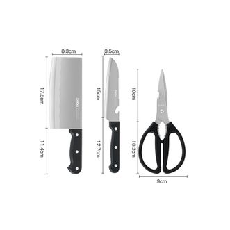 Debo  德铂艾力克 (套装刀具)DEP-861  3件套 厨房剪*1、多用刀*1、菜刀*1