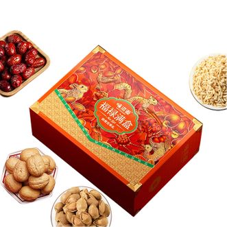 味滋源  年货坚果休闲零食大礼包 福禄满盒锦橙坚果礼盒 1274g