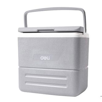得力/Deli  DL884316保温箱17L灰色 车载户外保温冷藏两用便携式野营钓鱼保温箱保鲜箱