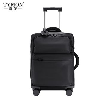 泰梦/TYMON  超轻拉链布箱男女时尚行李箱 K71大容量旅行箱登机箱拉杆箱20寸暗夜黑
