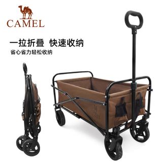 骆驼/Camel  户外营地车折叠多功能野营露营车钓鱼小拉车买菜溜娃遛狗推车 173CJ3017E，棕褐色