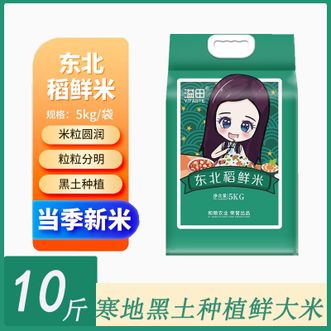 溢田YITASTE  东北稻鲜米5kg 黑土种植当季新米 米粒圆润饱满干净无杂真空装10斤