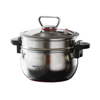 迈巴勒/MAIBALE  不锈钢微压蒸锅家用蒸煮汤锅26CM大容量微压锅 M-3001
