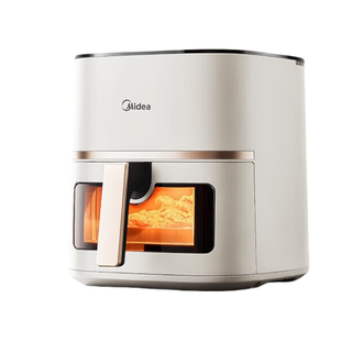 美的/Midea  空气炸锅不用翻面可视 大容量5L家用全自动烤箱多功能不粘易清洗触控 微蒸汽嫩烤 免翻面炸烤一体 KZC5089