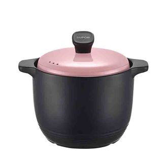 苏泊尔/Supor  砂锅炖锅陶瓷煲汤炖锅中药煲耐热新陶养生煲彩享系列燃气明火专用 樱粉 4.5L陶瓷煲