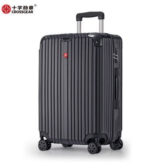 十字勋章CROSSGEAR 简约行李箱24英寸万向轮拉杆箱旅游出差耐磨商务旅行箱皮箱学生密码箱 GFG55915024B