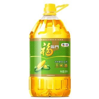 福临门 食用油 非转基因压榨玉米油5L 中粮出品