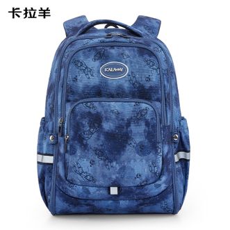 卡拉羊  中学生书包大容量超轻便捷旅行包印花背包高颜值男女大学生双肩包CX5487