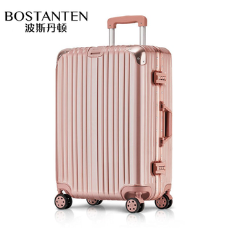 波斯丹顿（BOSTANTEN）24寸拉杆箱耐磨抗摔行李箱万向轮旅行箱密码箱 铝框款
