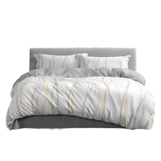 水星家纺  印花磨毛四件套-指尖律动200*230cm