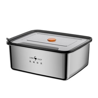 三四钢  传家宝大容量保鲜盒  2900ml 1个装  家庭316L不锈钢保鲜盒饭盒上班学生族便当盒沙拉碗储物收纳盒厨房餐具用品