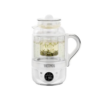 膳魔师（THERMOS）  养生壶烧水壶电热水壶保温一体全自动恒温最新款2026家用炖煮泡茶壶小型全玻璃多功能办公室花茶器 1.5L 全玻璃养生壶（带炖盅）