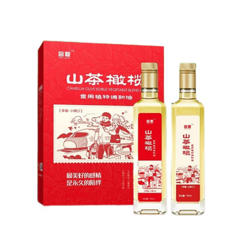 宫粮橄榄食用油植物调和油山茶橄榄调和油小两口礼盒装1500mL