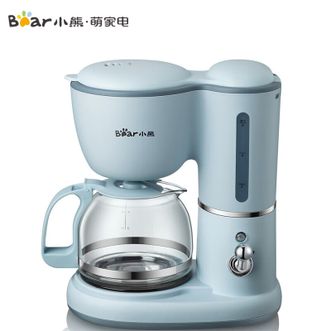 小熊/Bear  咖啡机滴漏式全自动咖啡迷你小型咖啡机机泡茶两用办公室煮茶咖啡壶A06K1浅蓝色