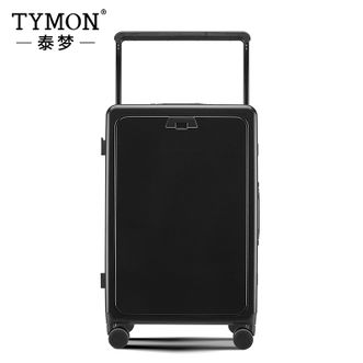 泰梦/TYMON  漫步星空宽拉杆行李箱 前置电脑仓拉杆箱旅行箱（拉链款）暗夜黑 24寸
