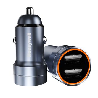 霍尼韦尔（Honeywell） 车载充电器 点烟器一拖二 双USB智能温控 HZCC2