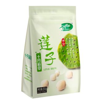 十月稻田  磨皮去芯 大粒饱满莲子250g