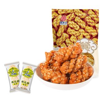 黄老五 休闲零食小麻花 多口味手工 充饥零食麻花酥 原味 408g