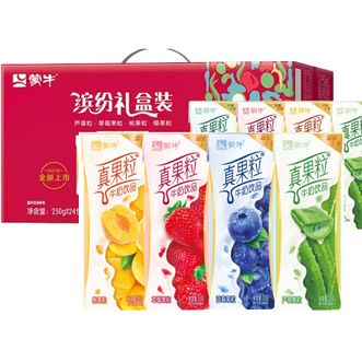 蒙牛 真果粒缤纷礼盒装250g*24包装整箱混合口味 蒙牛 真果粒缤纷礼盒装250g*24包装整箱混合口味