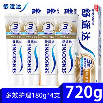 舒适达  多效护理牙膏180g*4支家庭装