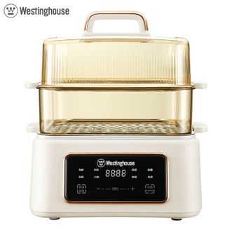 西屋/Westinghouse  电蒸锅11L大容量 上蒸下煮家用多功能电蒸锅方型设计空间大一键轻触猛火速蒸电蒸锅