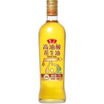 鲁花  食用油5S物理压榨高油酸花生油750ml