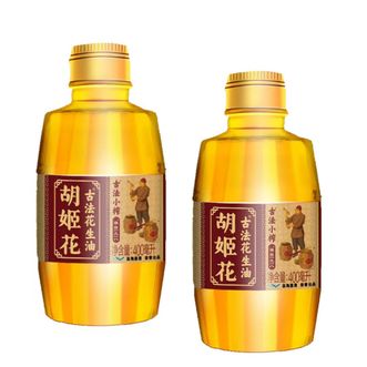 胡姬花  古法小榨花生油400ML*2瓶 家用烹饪炒菜食用油花生油