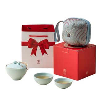 万仟堂（Edenus）  清逸·易泡壶 粉青釉陶瓷快客杯