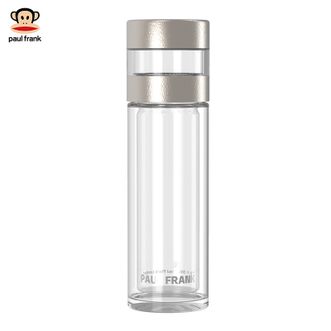 大嘴猴/PaulFrank  双层钛玻璃杯 300ml容量高硼硅玻璃杯居家办公出行茶水分离饮水杯-PFC833-300