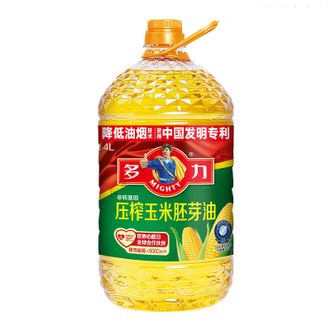 多力/Mighty  压榨玉米胚芽油 4L 非转基因食用油