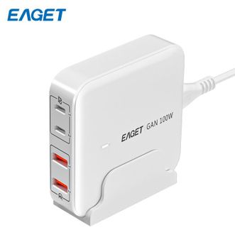 忆捷/Eaget  桌面充电器 套装EA1001 100W轻薄氮化镓四口 高效式快充安全耐用