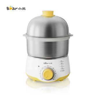 小熊/Bear  煮蛋器蒸蛋器煮蛋机蒸蛋机双层迷你定时不锈钢早餐自动断电