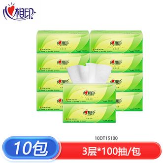 心相印  茶语丝享系列 100抽x10包3层塑装纸10DT15100