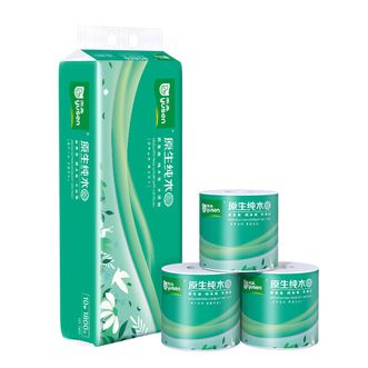雨森/yusen  原生纯木卷纸加厚有芯湿水不易破妇婴用纸厕纸卫生纸1800克