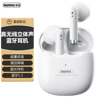 睿量（REMAX）  棉花糖真无线立体声音乐通话蓝牙耳机半入耳迷你运动游戏通话降噪 云雾白