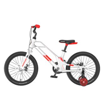 萌大圣 MB07儿童自行车女孩男孩轻便镁合金单车 18寸标准版 白红色 萌大圣 MB07儿童自行车女孩男孩轻便镁合金单车 18寸标准版 白红色