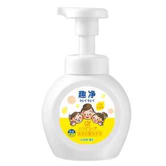 狮王（Lion）  趣净清爽抑菌泡沫洗手液 柠檬香 瓶装250ml