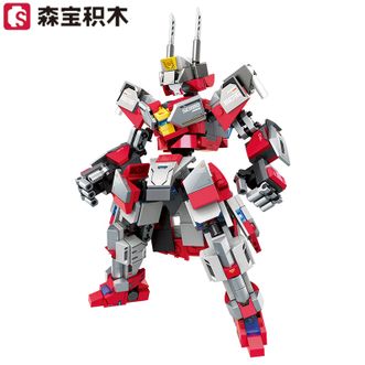 森宝积木/SEMBO BLOCK  【强国雄风系列积木—055百川之戟-BB战士机甲】组装机甲积木模型男孩生日礼物拼装玩具106068