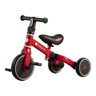 Bc Babycare  儿童三轮车平衡车脚踏车宝宝儿童二合一学步车1-5岁-罗拉红