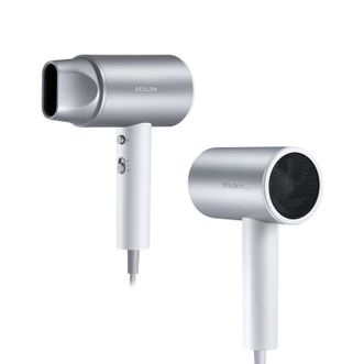 德世朗（DESLON）  家用宿舍旅行恒温大风量负离子电吹风 银色