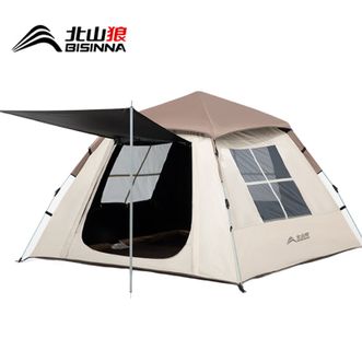 北山狼/BSWolf  户外露营 便携式折叠全自动帐篷 黑胶防晒