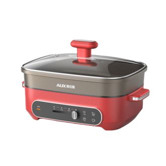 奥克斯/AUX  多功能电热锅AKP-30A39-KP  4L容量简单操作可视化玻璃盖
