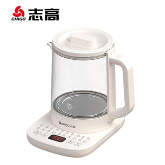 志高/Chigo  养生壶多功能家用花茶壶大容量烧水壶 煮茶器智能预约煮茶壶 办公室电水壶 纯白 1.8L 养生壶YG-KP18F
