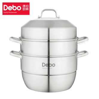 德铂（Debo）  霍芬尼蒸锅不锈钢多层复底蒸汤锅32CM家用多功能